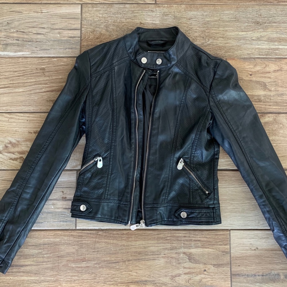 G by Guess faux leather jacket size XS.